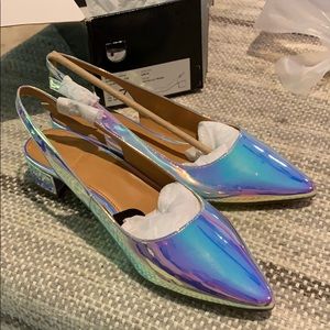 j crew holographic shoes